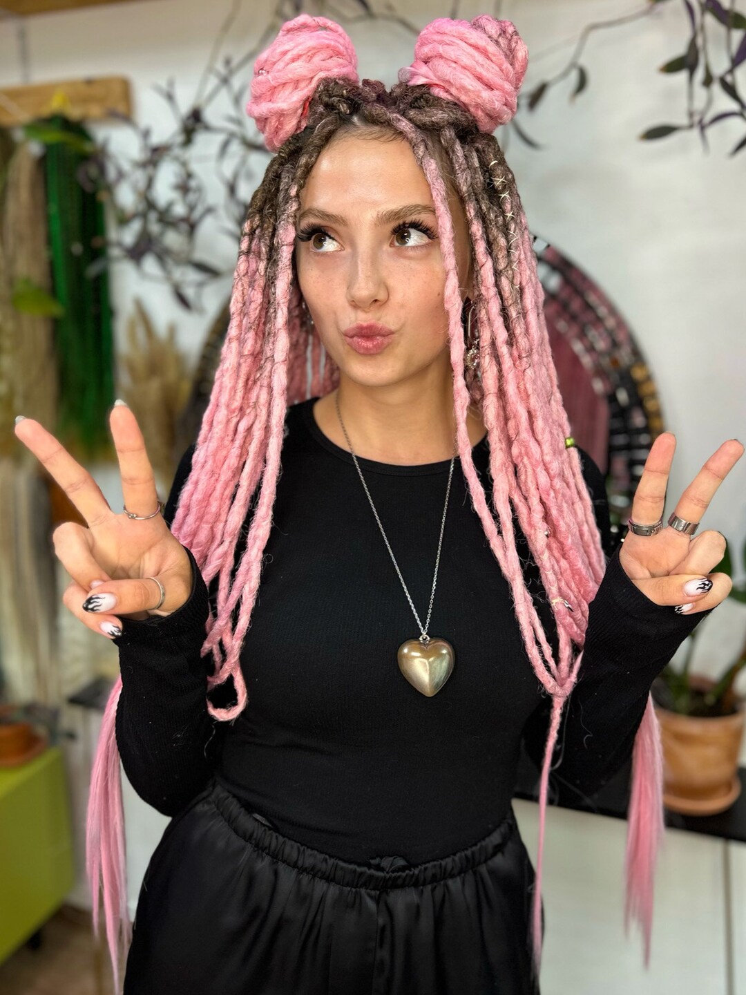 Crochet Textured Synthetic Dreadlocks Extensions, Light Brown