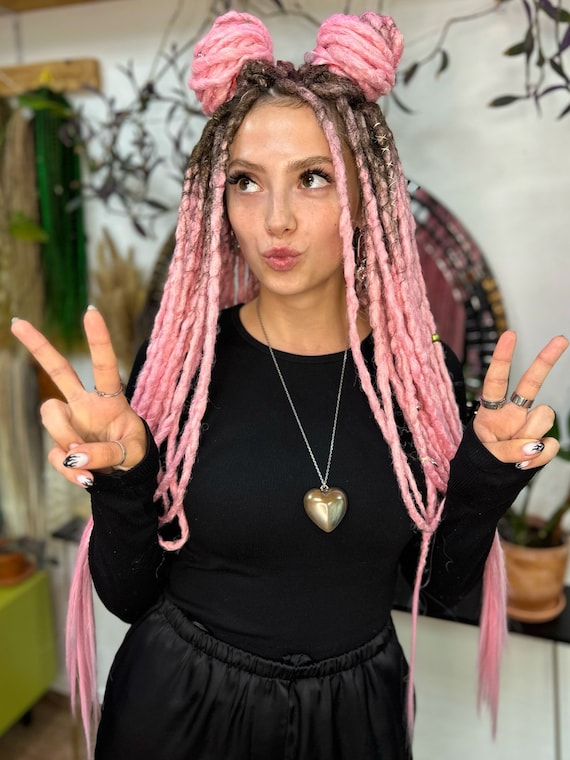Crochet Textured Synthetic Dreadlocks Extensions, Light  display picture 1