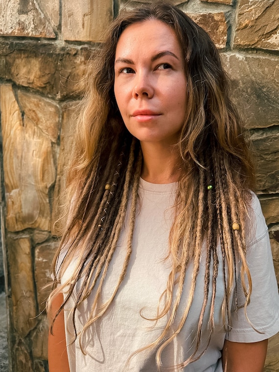 Synthetic Dreadlocks Extensions, Dirty Blonde to Light Brown  display picture 2