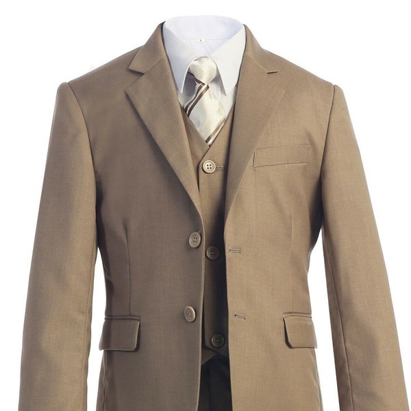 Boys, Infants, & Toddlers Khaki/Beige/Tan Suit for Ring Bearers, Weddings, Formal