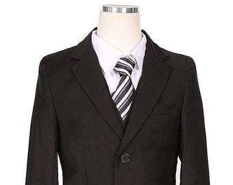 Boys Black Slim Suit (Executive)