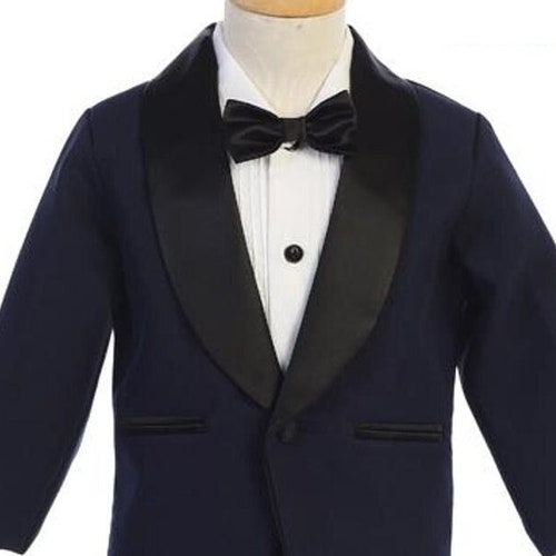 Boys Premium Navy or Ivory Shawl Tuxedo Ring Bearer Outfit Etsy