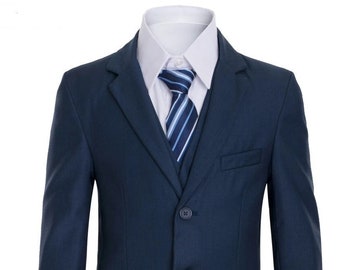 Boys Navy Slim Suit (Executive)