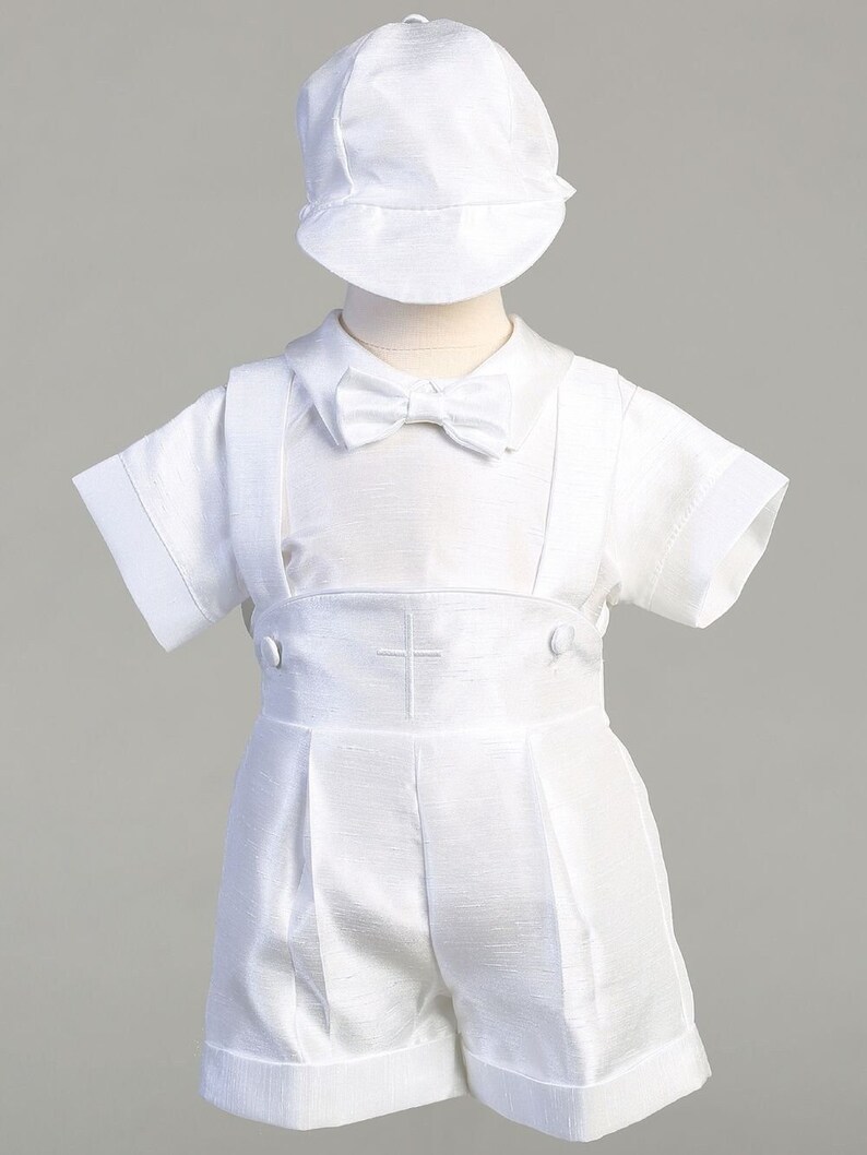 Baby Boys Baptism & Christening Outfit W/ Shorts Suspenders Etsy
