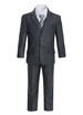 L - Boys Executive Charcoal / Dark Grey Suit, Infants, Toddlers, Ring Bearers 