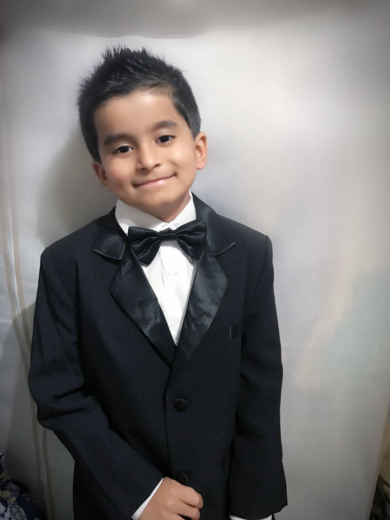 Boys Black or White Tuxedo Suit Ring Bearer Outfit Toddler Etsy