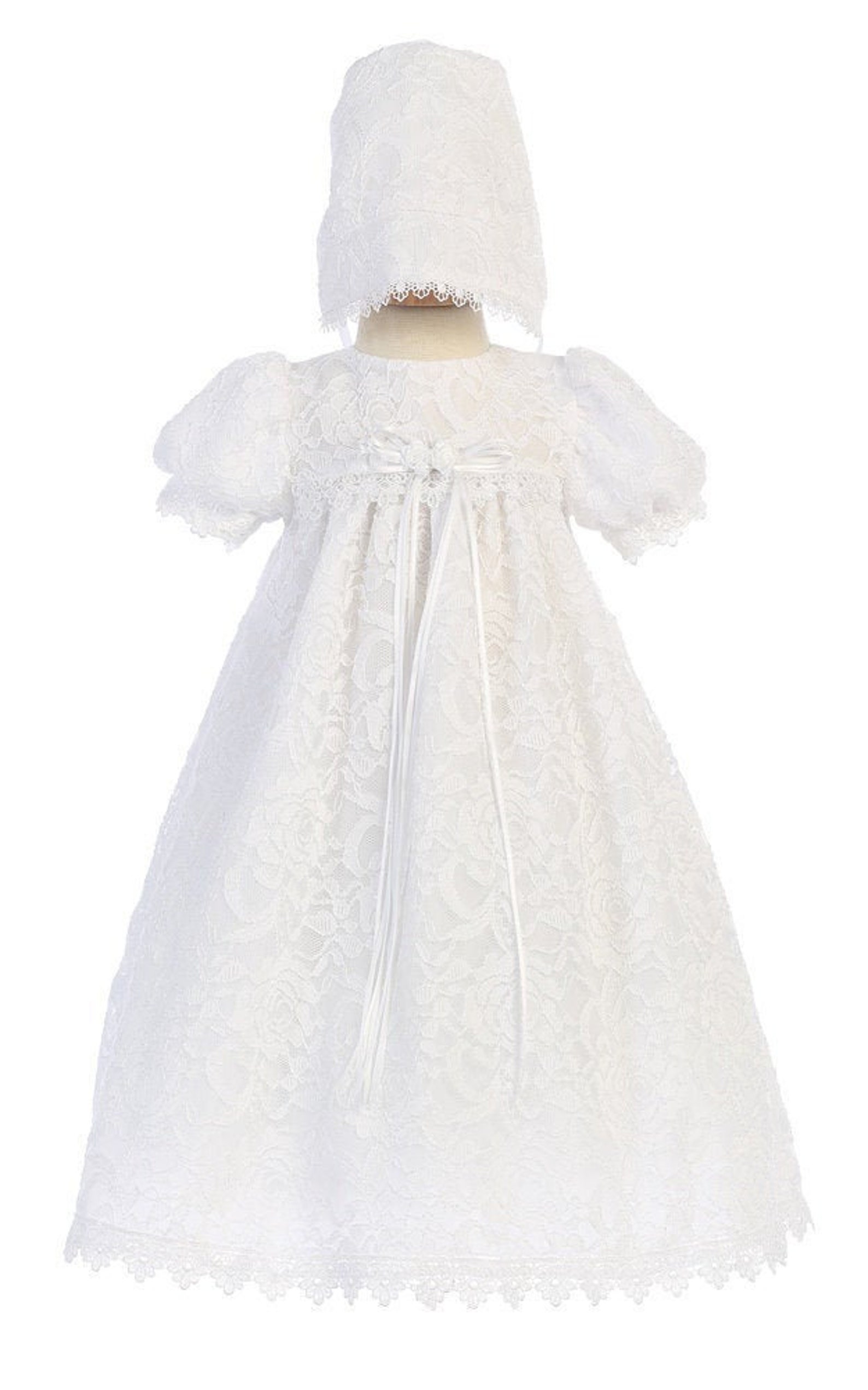 Victoria A Lovely White Baptism & Christening Gown Etsy