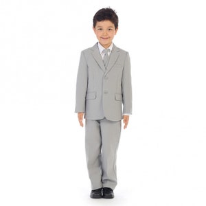 Boys Suits for Babies, Infants, Toddlers, and Kids. Outfits for Ring Bearers and Formal Occasions. Light Gray