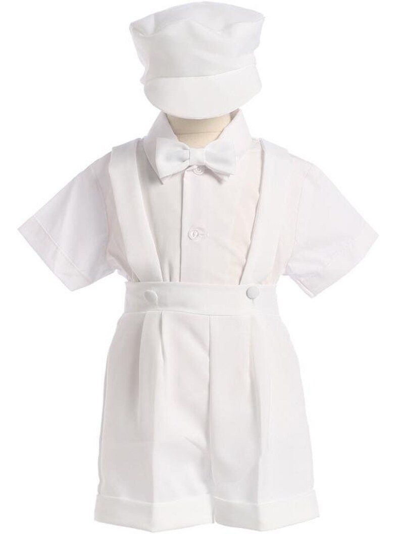 Baby Boys Baptism & Christening Suspender Outfit W/ Shorts Etsy