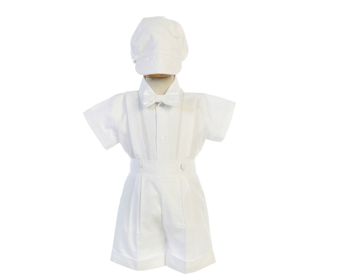 Baby Boys Baptism & Christening Suspender Outfit w/ Shorts Etsy