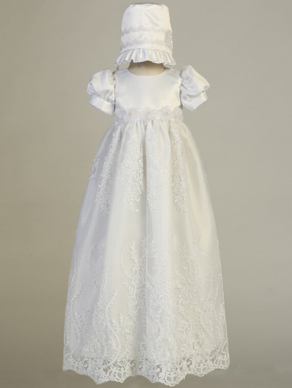 Dolce & Gabbana - Baby Girls Ivory Silk & Lace Gown | Childrensalon