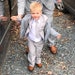 B - Boys, Infants, & Toddlers Light Grey Suit for Ring Bearers, Weddings 