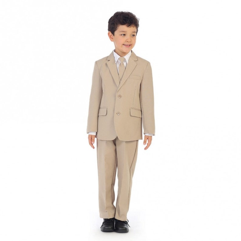 Boys Suits for Babies, Infants, Toddlers, and Kids. Outfits for Ring Bearers and Formal Occasions. Khaki