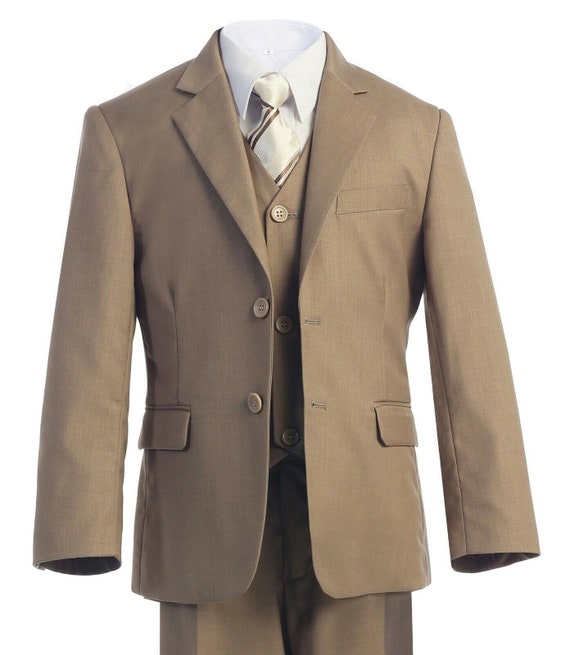 Boys tan suit cheap