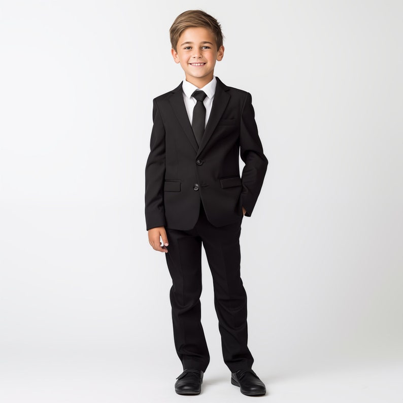 Boys Suits for Babies, Infants, Toddlers, and Kids. Outfits for Ring Bearers and Formal Occasions. Black