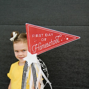 Pennant Flag Printable First Day of Homeschool School Grade Instant ...