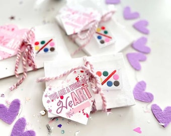 Heart Art Valentine&#39;s Day Classroom Card Heart Instant Download Kids School Print