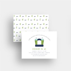 bounce house birthday invitation invite / inflatable birthday / bounce house / boy birthday invitation / first birthday / girl invitation