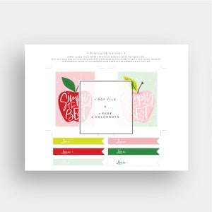 Teacher Appreciation Tags Apple Thank You Instant Print Printable Download image 2