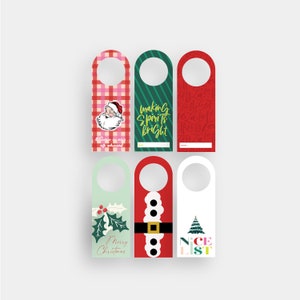 Wein Tags Weihnachten Urlaub Geschenk Tag Santa Nizza Liste Set Sofort druckbare Download