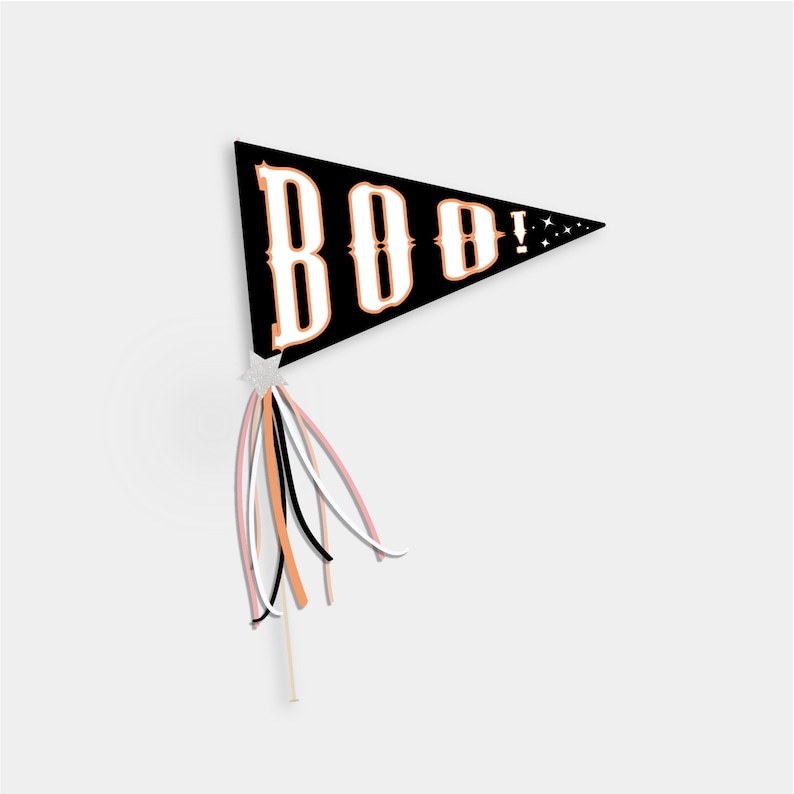 Halloween Pennant Flag Banner Boo Instant Printable