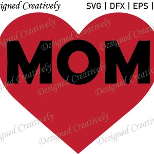 Dia das Mães SVG, Coração SVG, Mãe SVG, Mãe Coração svg, Clipart do Dia das Mães, Arquivo de corte do Dia das Mães, Clipart de coração, Arquivo de corte do Dia das Mães, Mãe