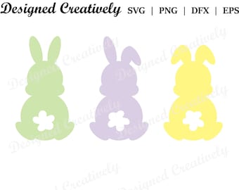 Three Bunnies Svg - Etsy