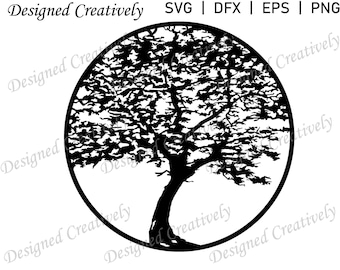 Tree of Life SVG, Tree Silhouette SVG, Tree SVG, Tree of Life Clip Art, Tree Clip Art, Tree of Life Cut File, Tree Silhouette, Tree Cut File
