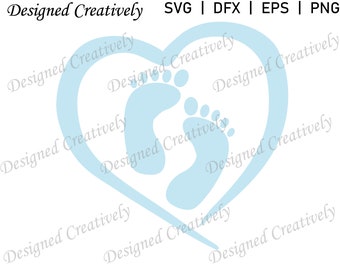 Download Heart Baby Feet Svg Etsy