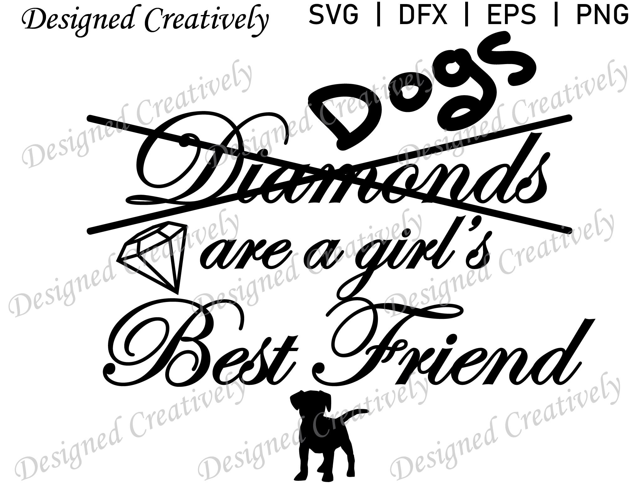 Girls Best Friend SVG Dog SVG Diamond SVG Best Friend Svg Etsy