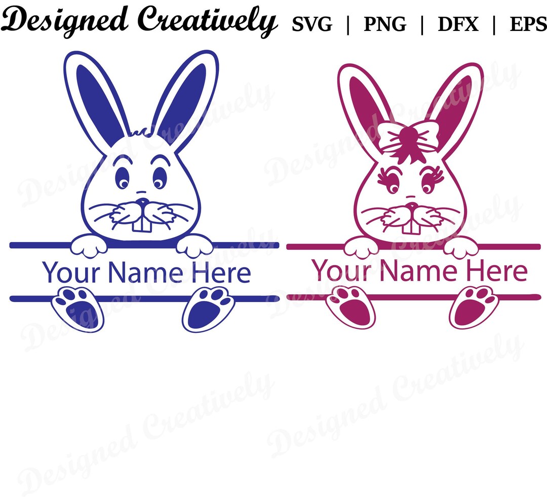 Easter Bunny SVG, Bunny SVG, Rabbit SVG, Customizable Easter Bunny Svg ...