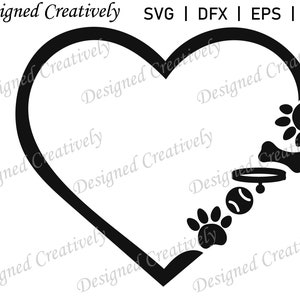 Paw Print SVG, Pet SVG, Paw Print and Heart SVG, Heart svg, Pet Bone Svg, Pet Collar svg, Pet Ball svg, Pet Love svg, Pet Supplies svg, Pets