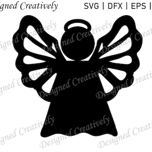 Angel SVG, Angel Silhouette SVG, Christmas Angel SVG, Christmas Angel Silhouette svg, Christmas svg, Holiday svg, Angel Cut File, Angel