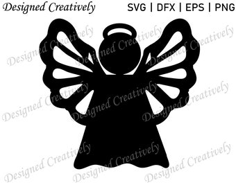 Angel SVG, Angel Silhouette SVG, Christmas Angel SVG, Christmas Angel Silhouette svg, Christmas svg, Holiday svg, Angel Cut File, Angel