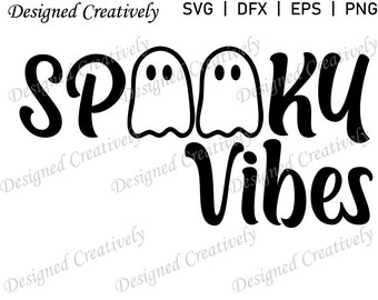 Spöklika vibbar SVG, Halloween SVG, Spöke SVG, Halloween spöke svg, Spöklik svg, Halloween-tröja svg, Halloween-dekor svg, Spöklika vibbar klippfil