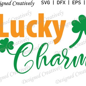 Shamrock SVG, Four Leaf Clover SVG, Lucky Charm SVG, St Patrick&#39;s Day svg, St Patty Day svg, Lucky Charm Clip Art, Shamrock cut file, Clover