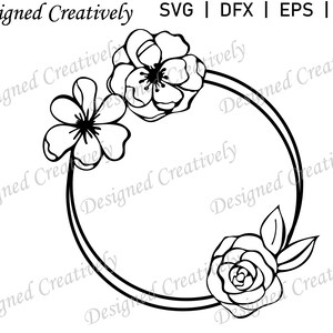 Floral Frame SVG, Flower Frame SVG, Spring SVG, Spring Flower svg, Floral svg, Flower svg, Floral Clip Art, Flower Cut File, Spring, Flowers