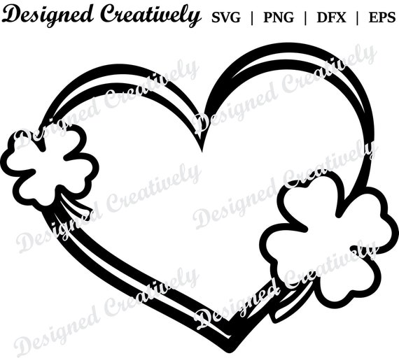 Shamrock Heart Svg Shamrock SVG Four Leaf Clover SVG 4 Leaf - Etsy