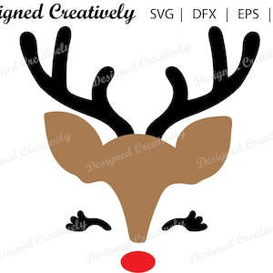 Reindeer SVG, Reindeer Face SVG, Christmas Reindeer SVG, Christmas svg, Reindeer clipart, Reindeer Face Clipart, Christmas Clipart, Reindeer
