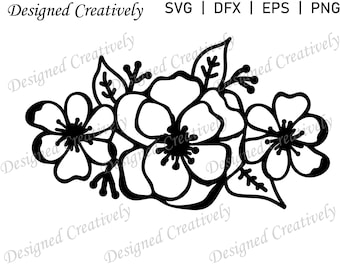 Flower SVG, Flowers SVG, Flower Swag SVG, Flower and Leaves svg, Flower Doodle svg, Flora svg, Spring svg, Flower Boquet svg, Flower png