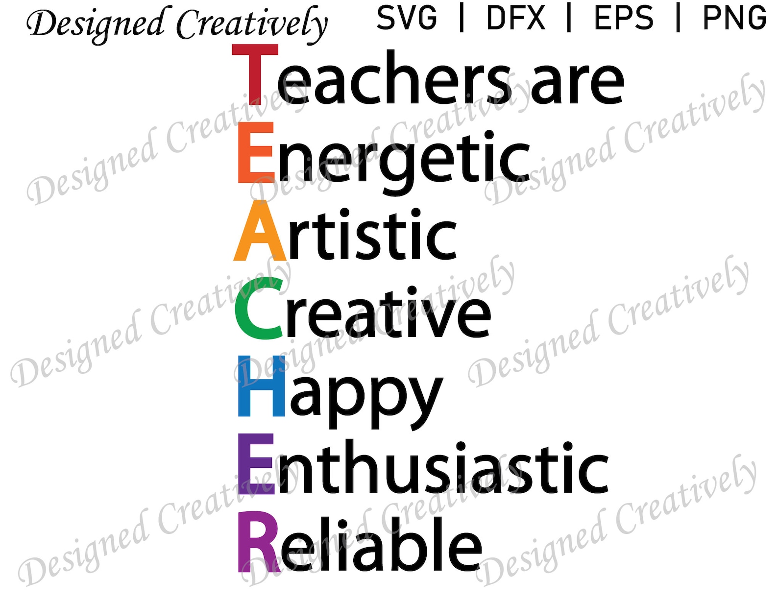 Teacher SVG Teacher Poem SVG Teacher Traits SVG Acrostic Etsy Canada