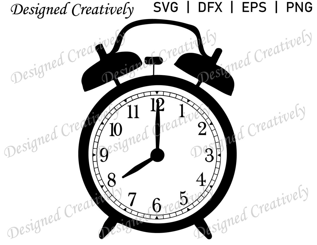 Alarm Clock SVG, Clock SVG, Time SVG, Alarm Clock Clip Art, Clock Clip