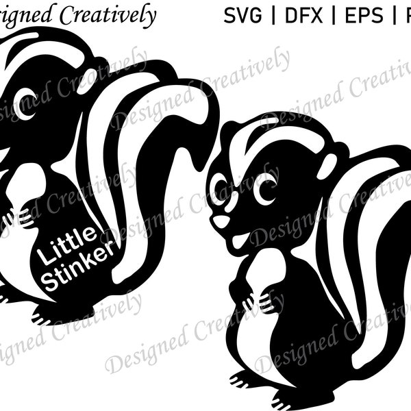 Skunk SVG, Little Stinker Skunk SVG, Skunk Clipart, Skunk Cut File, Forest Animal Skunk SVG, Little Stinker svg, Cute Skunk svg, Skunk