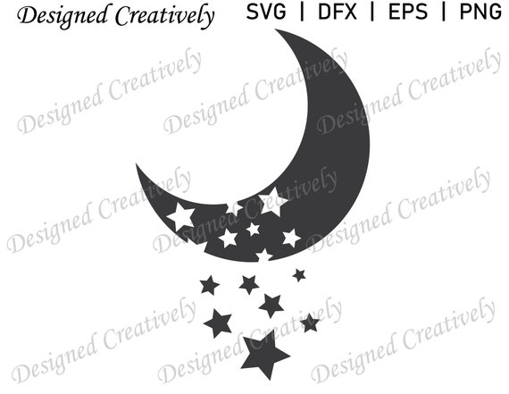 Download Moon And Stars Svg Moon Svg Stars Svg Celestial Svg Moon Etsy