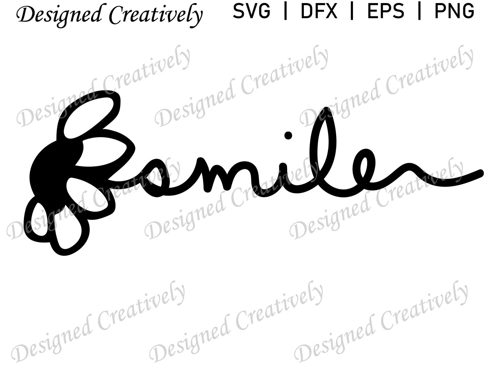 Flower SVG Daisy SVG Daisy Word Art SVG Smile svg Daisy Etsy