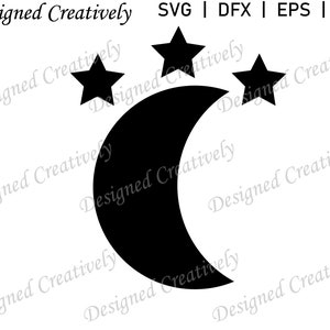 Moon and Stars SVG, Moon SVG, Stars SVG, Celestial svg, Moon Stars Clip Art, Moon Clip Art, Stars Clip Art, Moon and Stars png, Moons svg