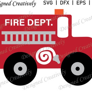 Camion de pompiers SVG, Camion SVG, véhicule d’urgence SVG, Camion de pompiers Cut File, Fire Truck Clip Art, Fire And Rescue Truck svg, Toy Fire Truck svg