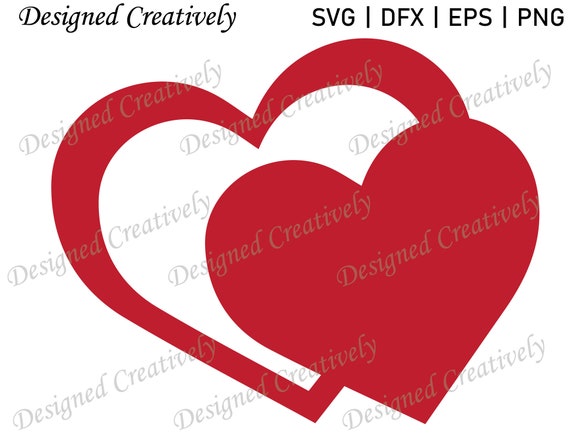 Download Valentine Heart Svg Valentine Double Heart Svg Valentine Etsy