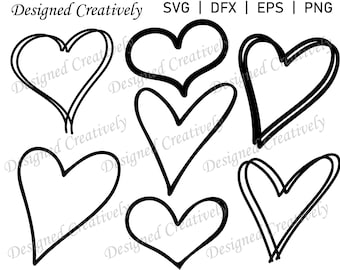 SVG Bundle, Heart SVG bundle, Hearts SVG, Hand Drawn Hearts svg, Heart svg, Doodle Hearts svg, Heart Clipart, Heart Cut File, Hearts