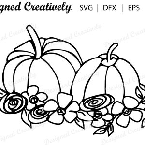 Pumpkins and Flowers SVG, Fall SVG, Pumpkin SVG, Hello Fall svg, Thanksgivings svg, Fall Vibes svg, Pumpkins svg, Flowers svg, Autumn svg
